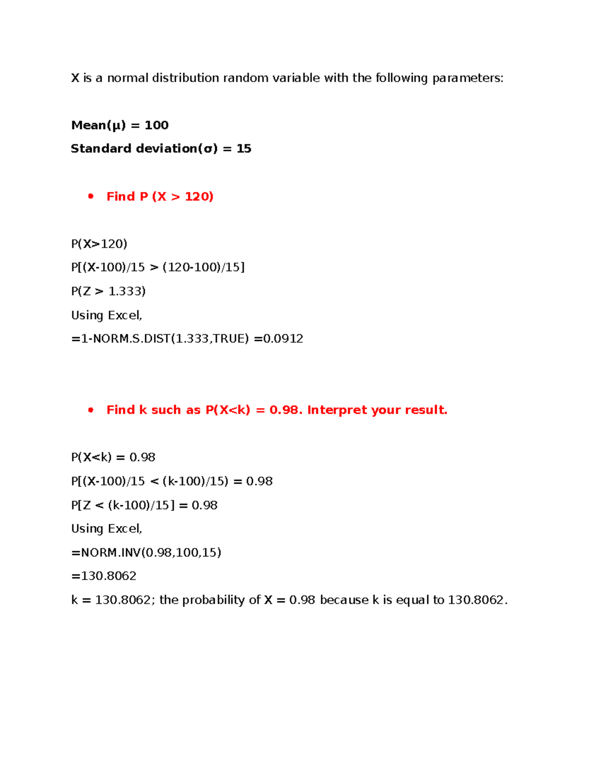 Math1280 Unit-7 Learning Journal - X Is A Normal Distribution Random 