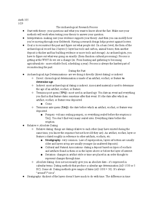 VCU ANTH 105: Intro to Archaeology Exam 2 Notes - Means - Introduction ...