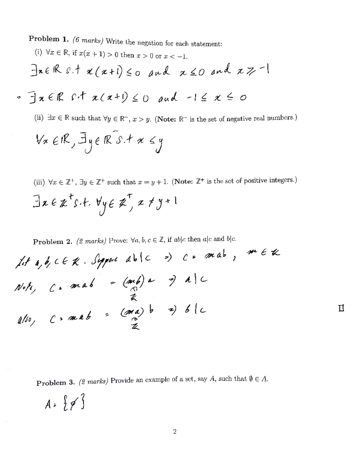 Midterm 1 solutions - fall 2024 MANAK SINGH - Problem 1. (6 marks ...
