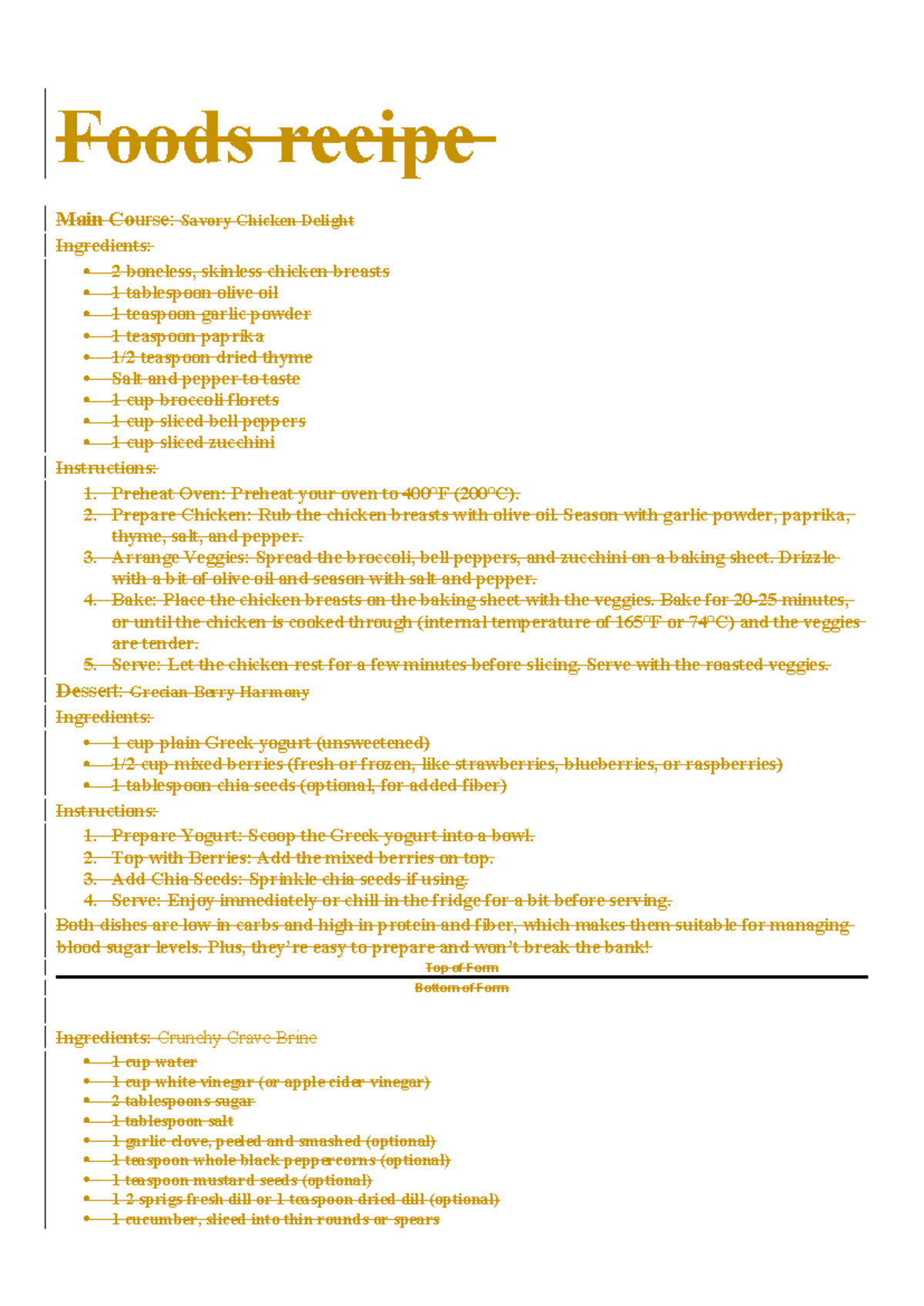 Foods sba draf 0 - this is actually a food and nutrition time plan ...