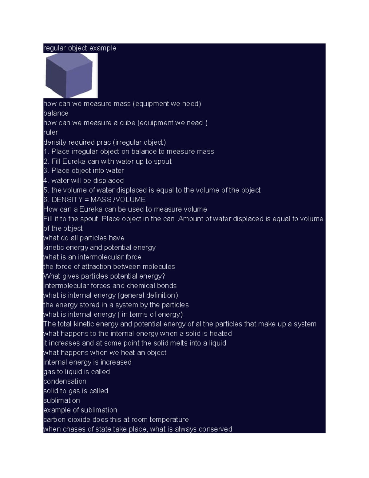 Regular object example - regular object example how can we measure mass ...