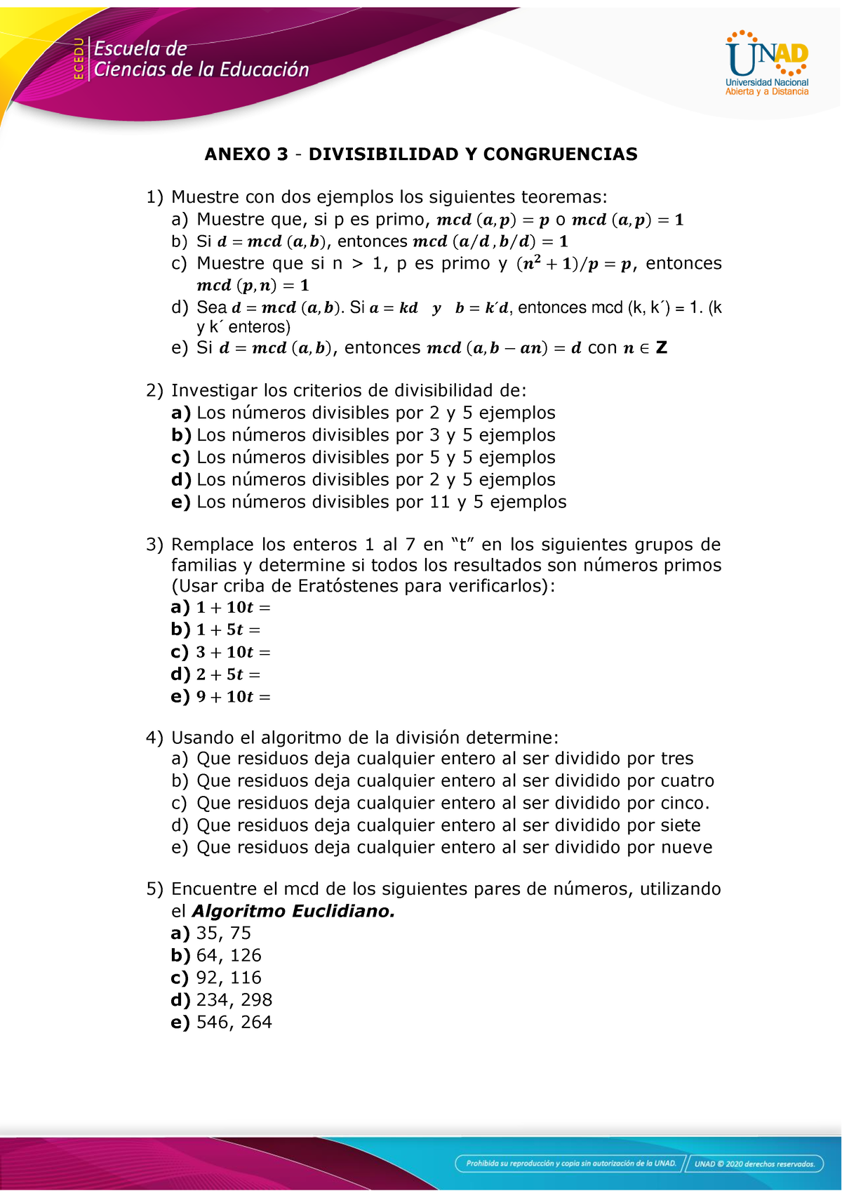 Anexo 3 - Divisibilidad Y Congruencias - ANEXO 3 - DIVISIBILIDAD Y ...