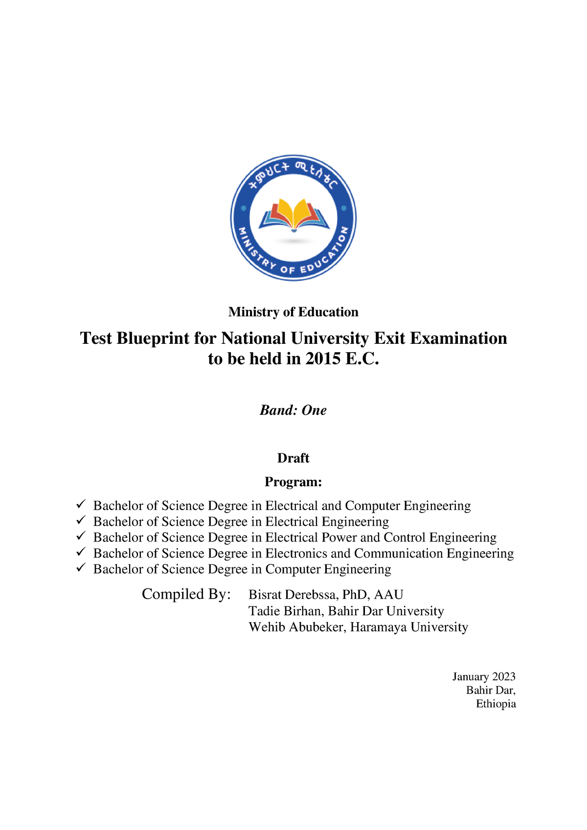 Electrical And Computer Engineering Exit Exam Test Blueprint With ...