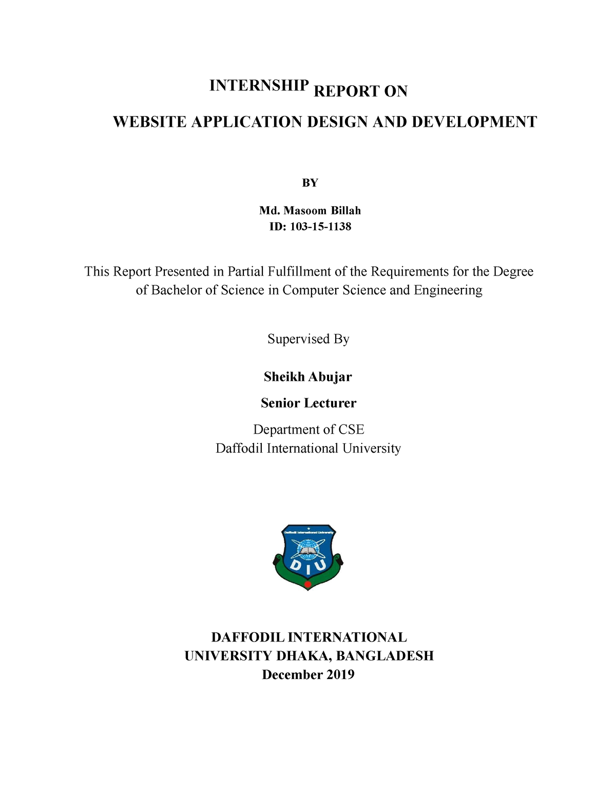 P15053 (29 ) - INTERNSHIP REPORT ON WEBSITE APPLICATION DESIGN AND ...