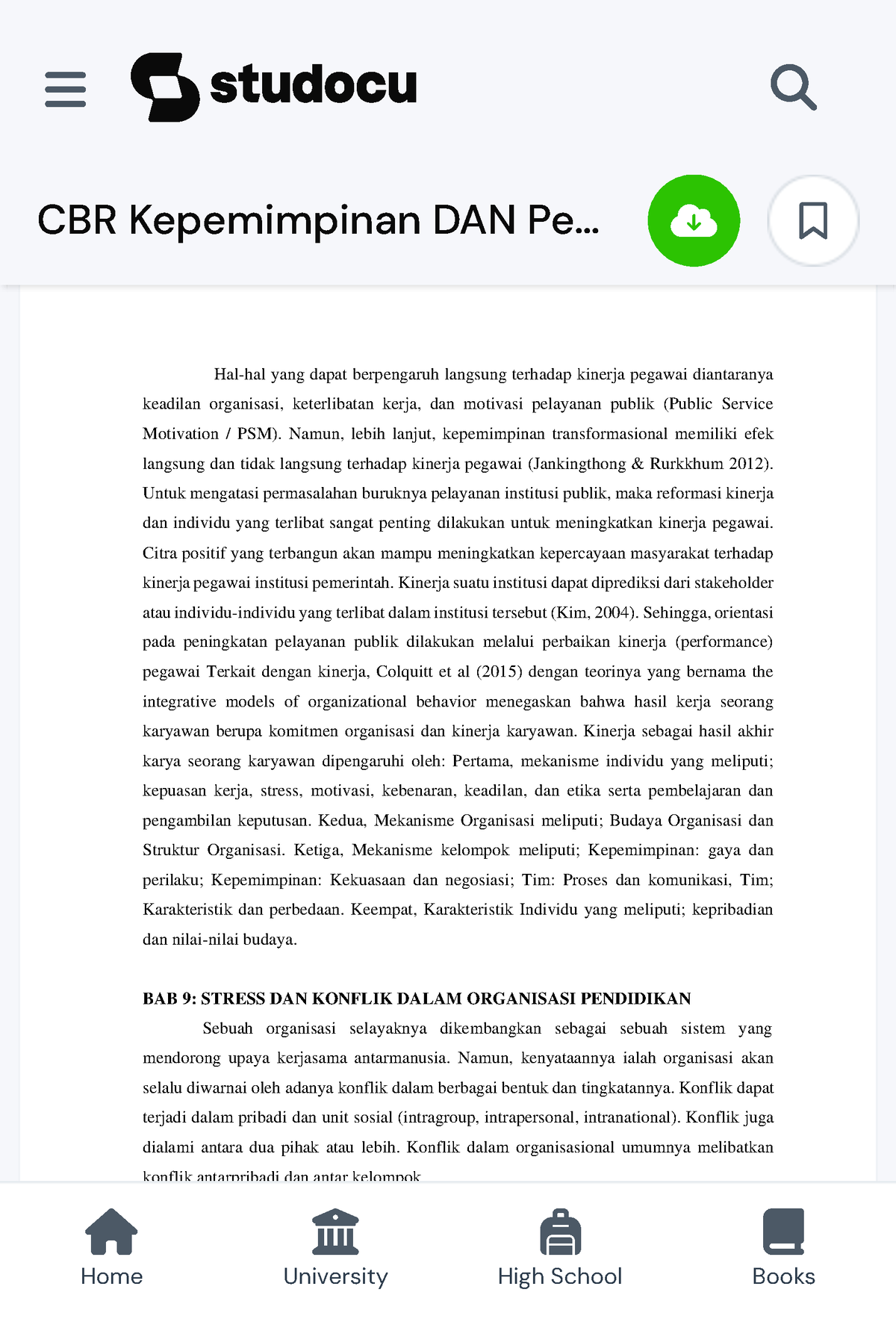 CBR Kepemimpinan DAN Perilaku Organisasi - Kepemimpinan DAN Perilaku ...