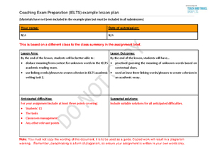 Assignment B Step1 Model 2Lesson Plan Formatand Paragraph Model Answer ...