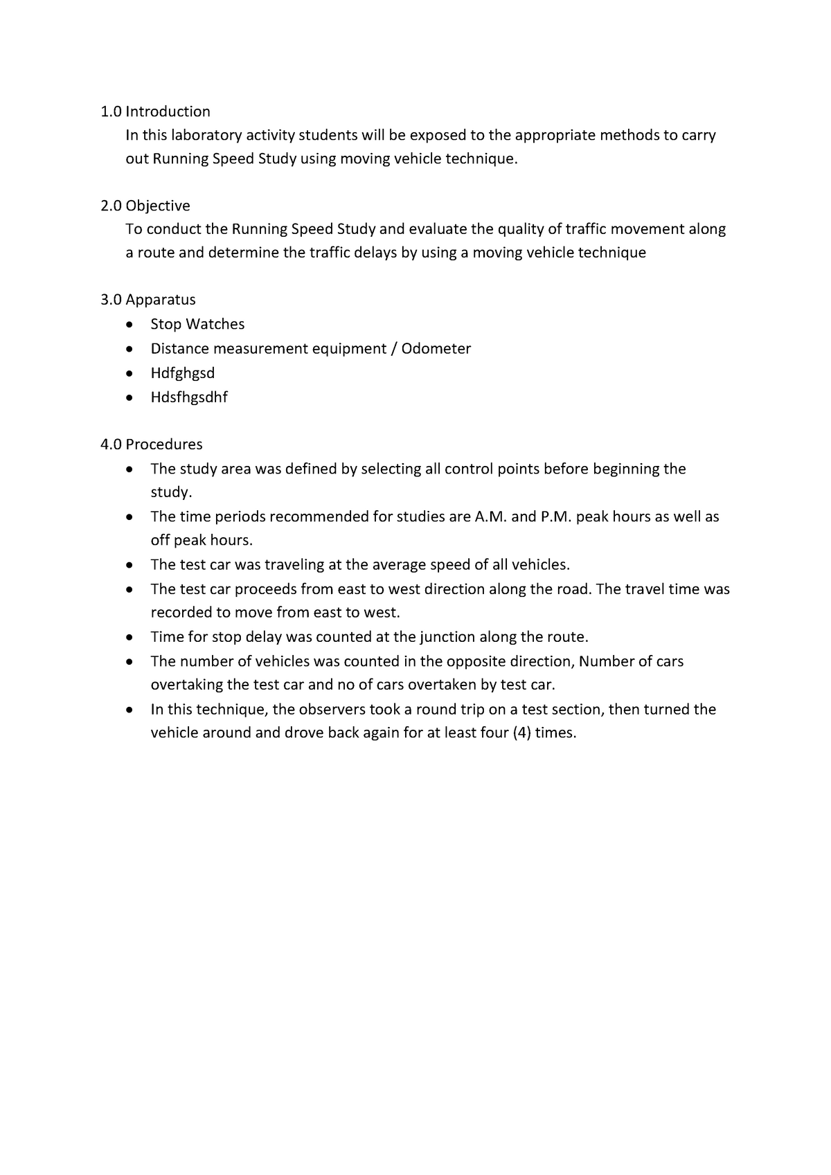 LAB Report Running Speed - 1 Introduction In this laboratory activity ...