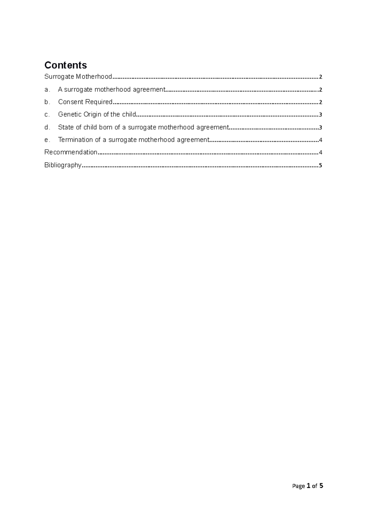 LWFL111 Surrogacy - Surrogate Motherhood Agreement - Contents Surrogate ...