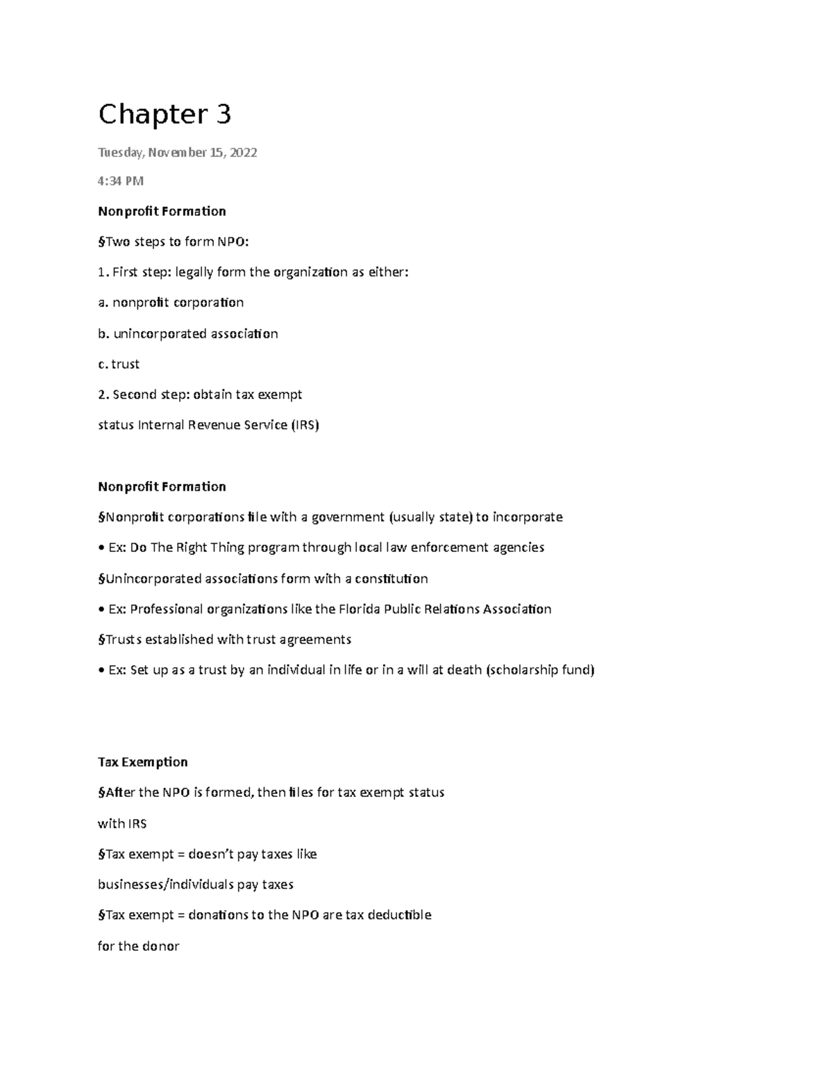 Nonprofit Public Relations Chapter 3 Notes - Chapter 3 Tuesday ...