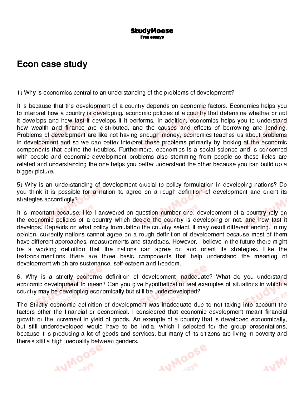 Econ case study about economic development - BASIC Fin. Acc. & Rep ...