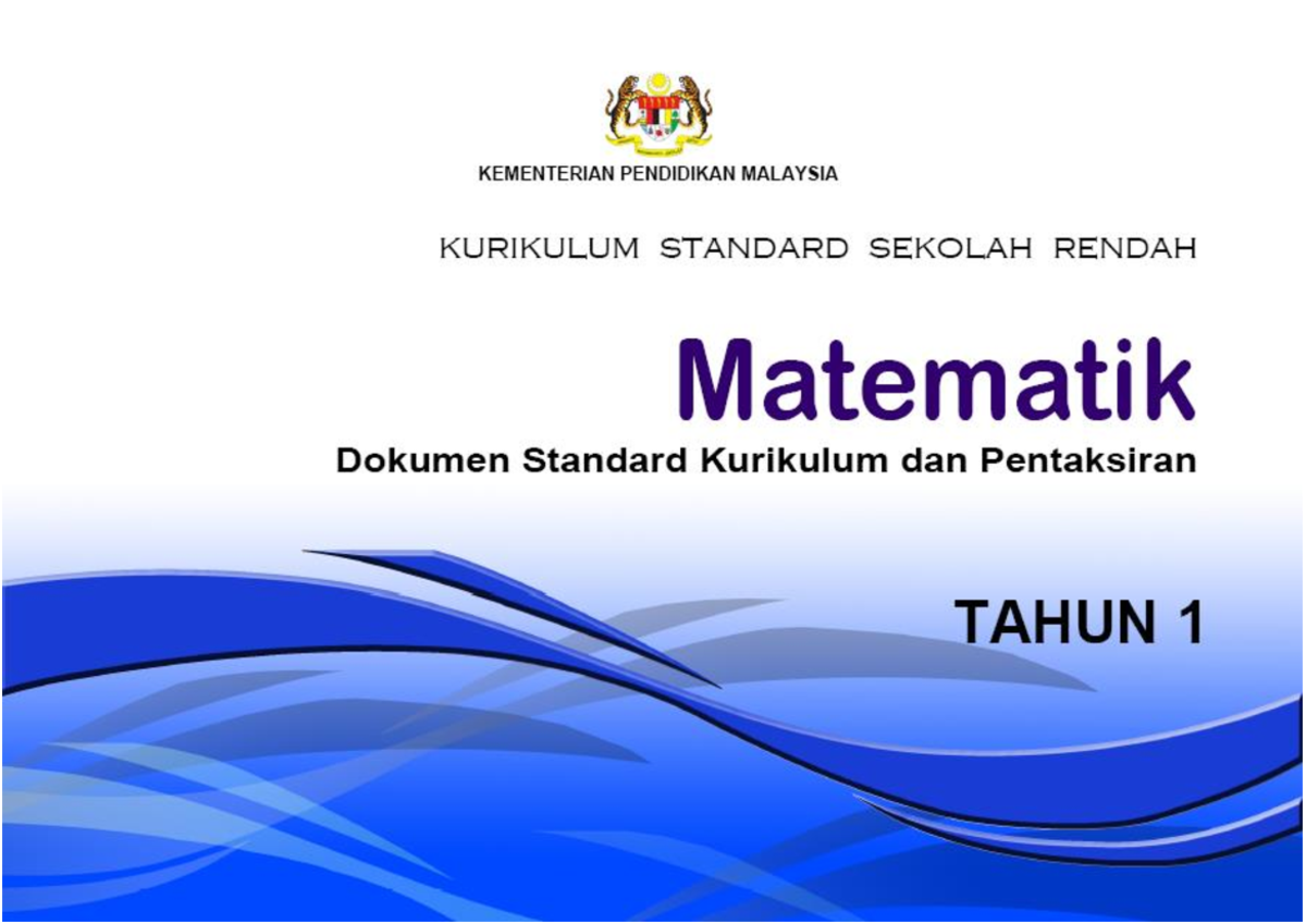 DSKP KSSR Matematik THN 1 SK ( Semakan) - iii Cetakan Pertama 2015 ...