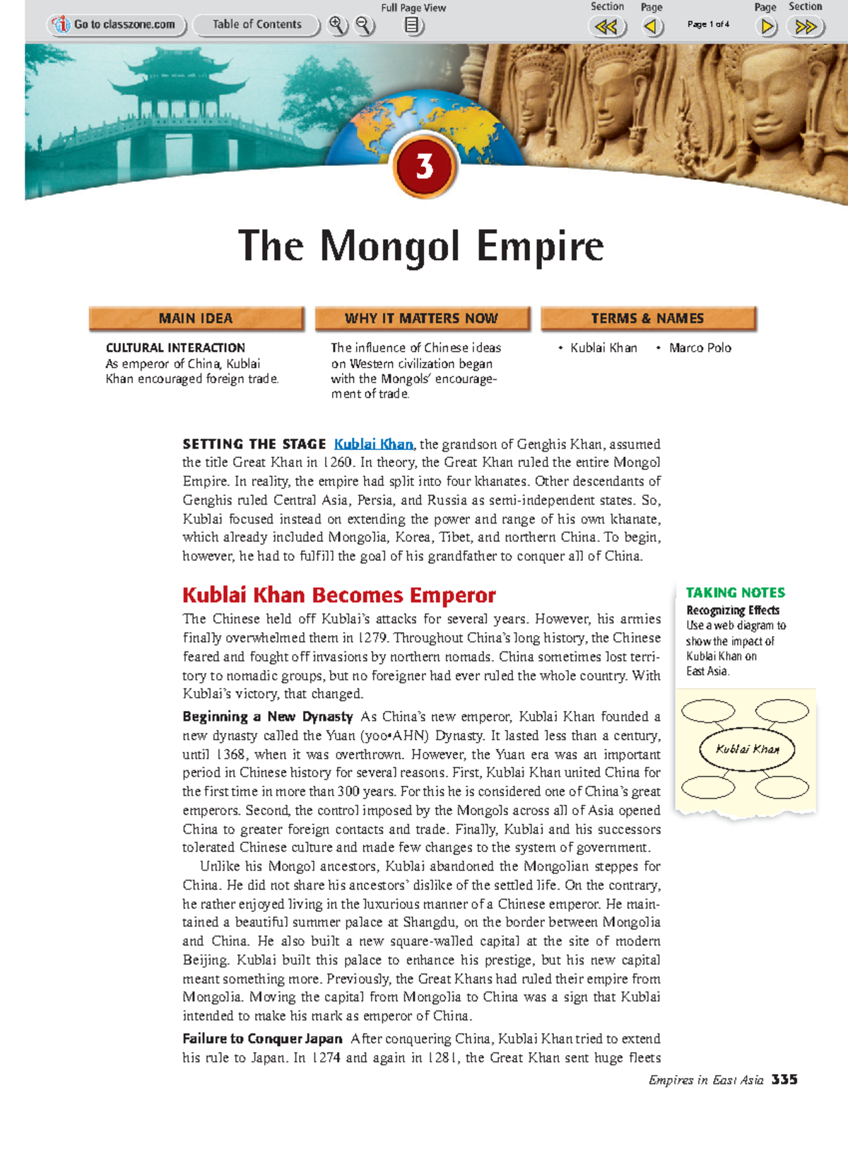 Ch12 3 - book - Empires in East Asia 335 ####### MAIN IDEA WHY IT ...