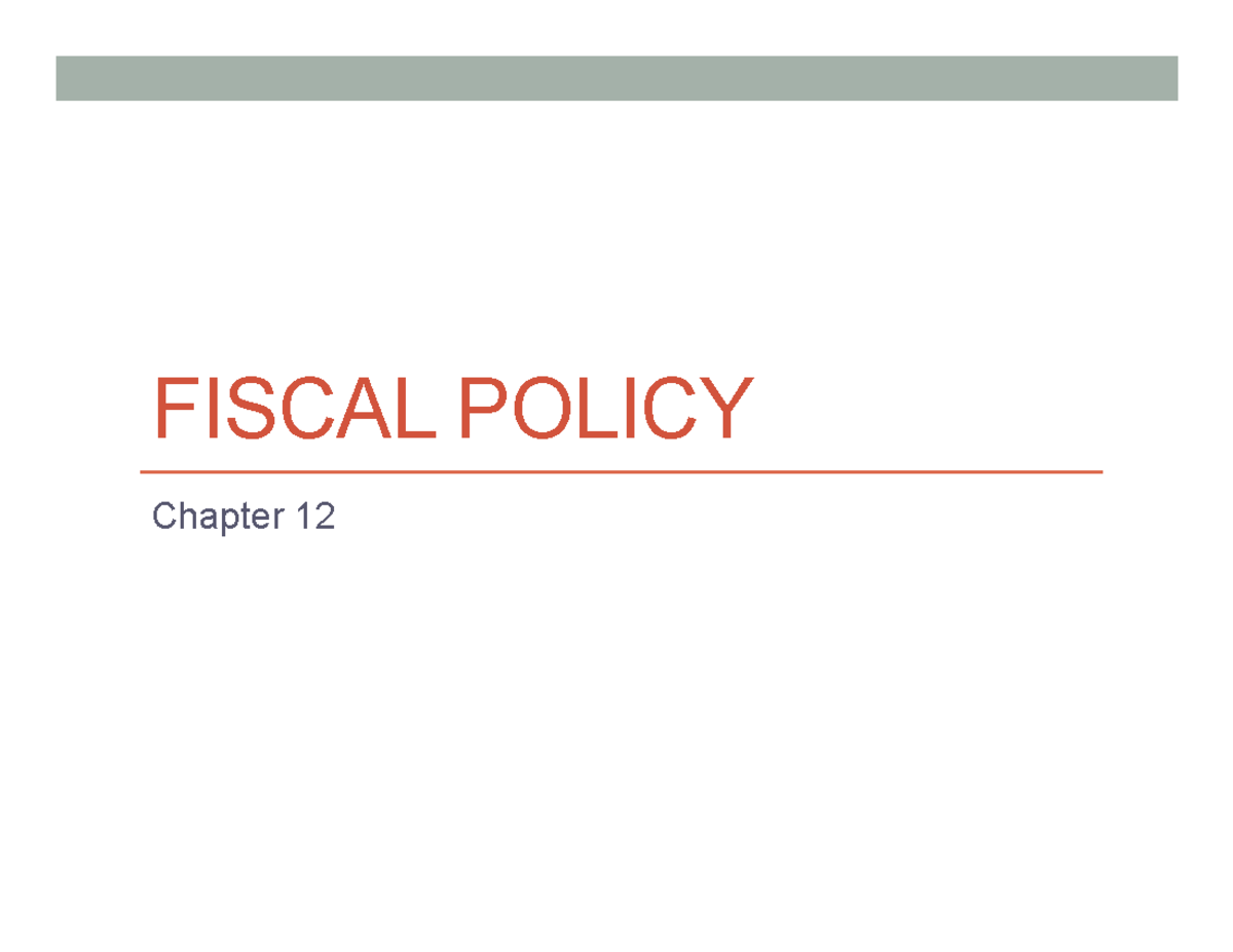 Lecture 15 - Class notes for curve sketching for day. - FISCAL POLICY ...