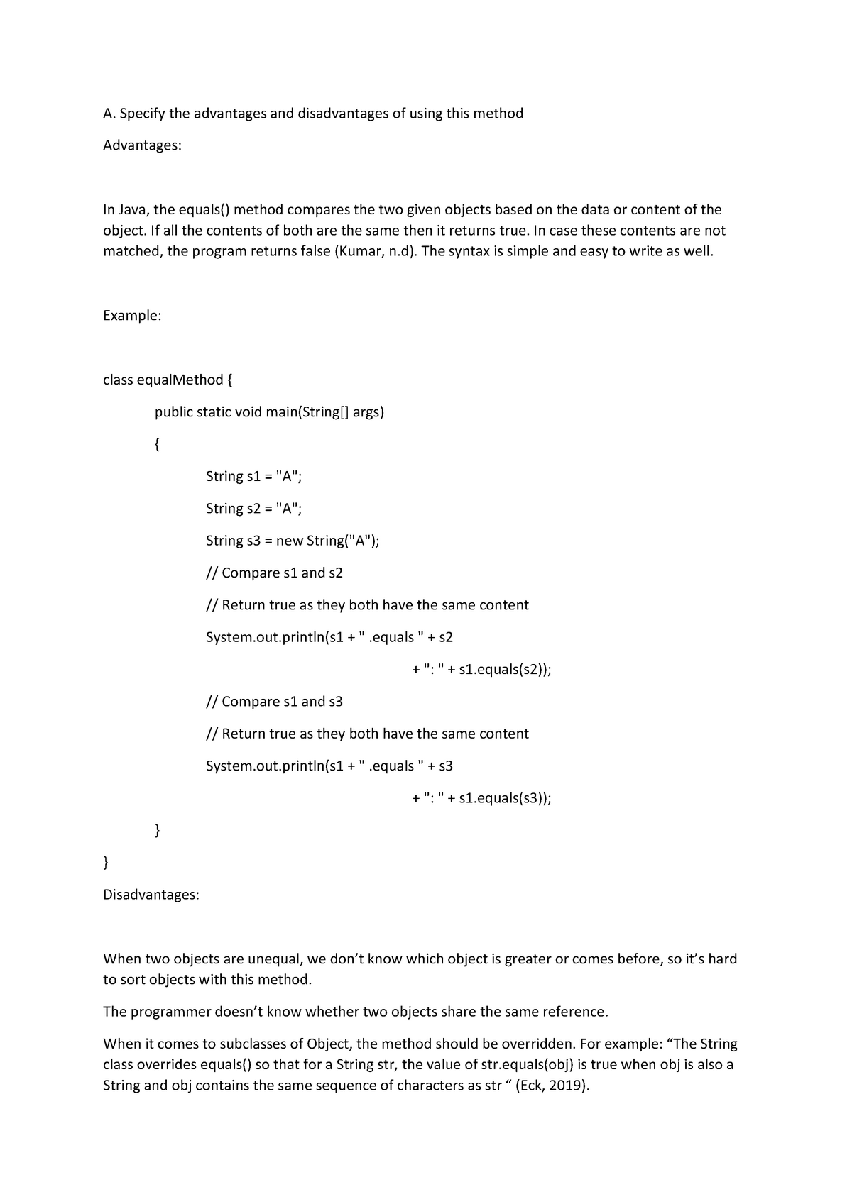 CS1103 Discussion Unit4- 18 - A. Specify The Advantages And ...