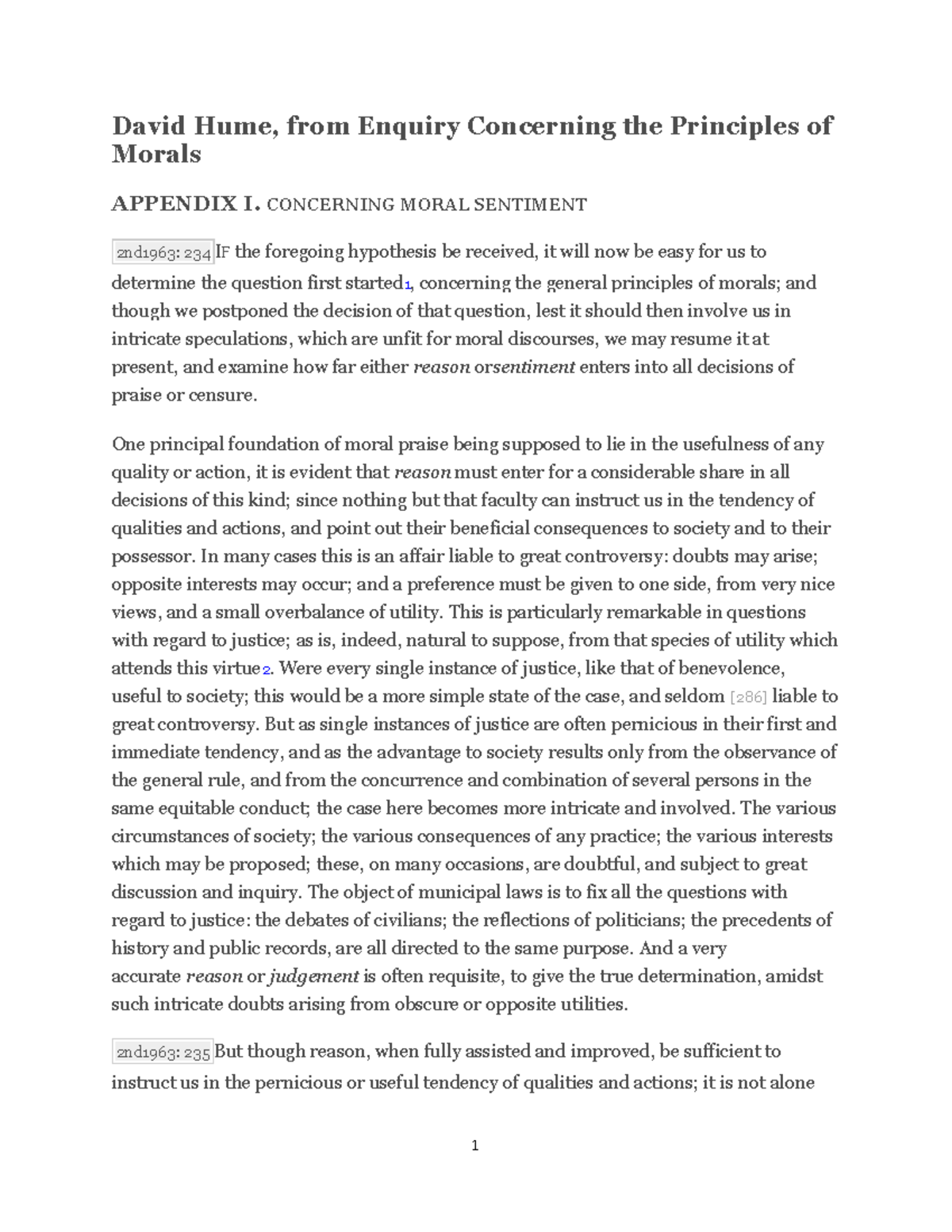 David+Hume+Concerning+Moral+Sentiment David Hume, from Enquiry