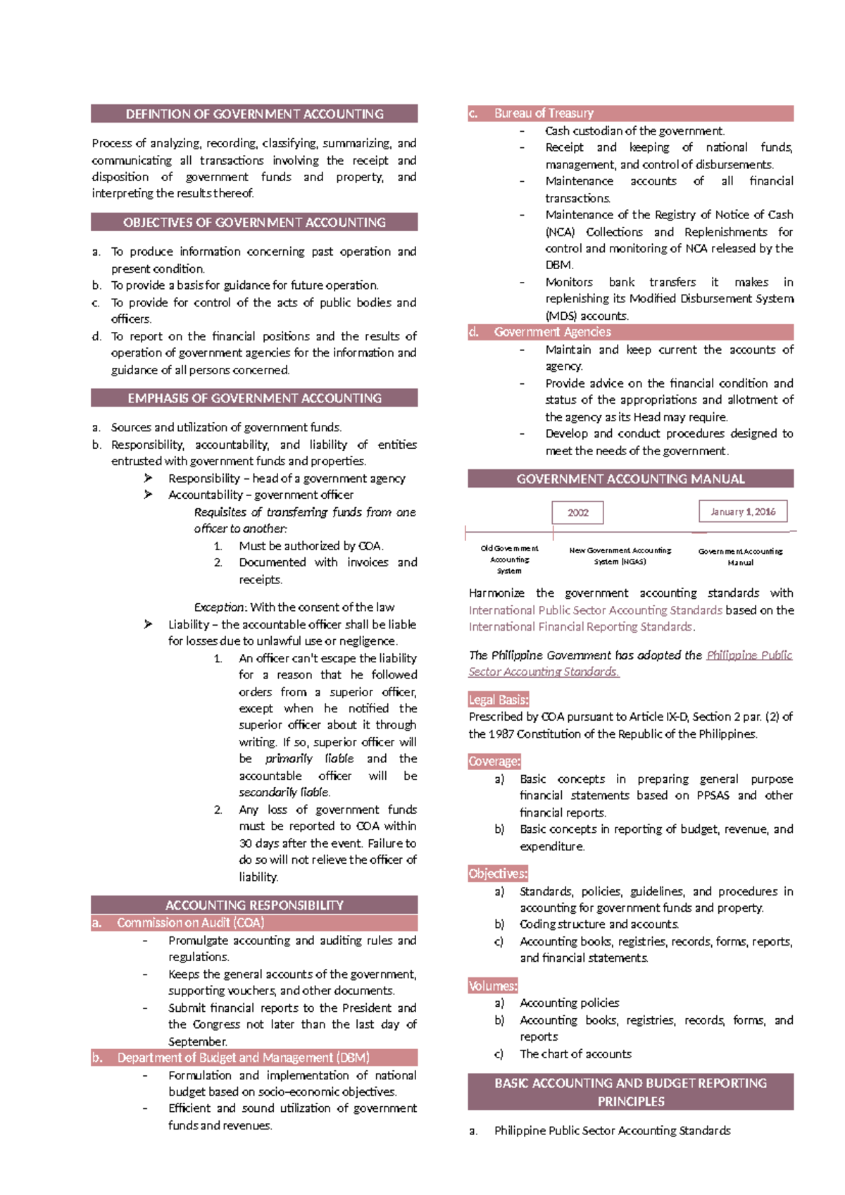 Government accounting - DEFINTION OF GOVERNMENT ACCOUNTING Process of ...