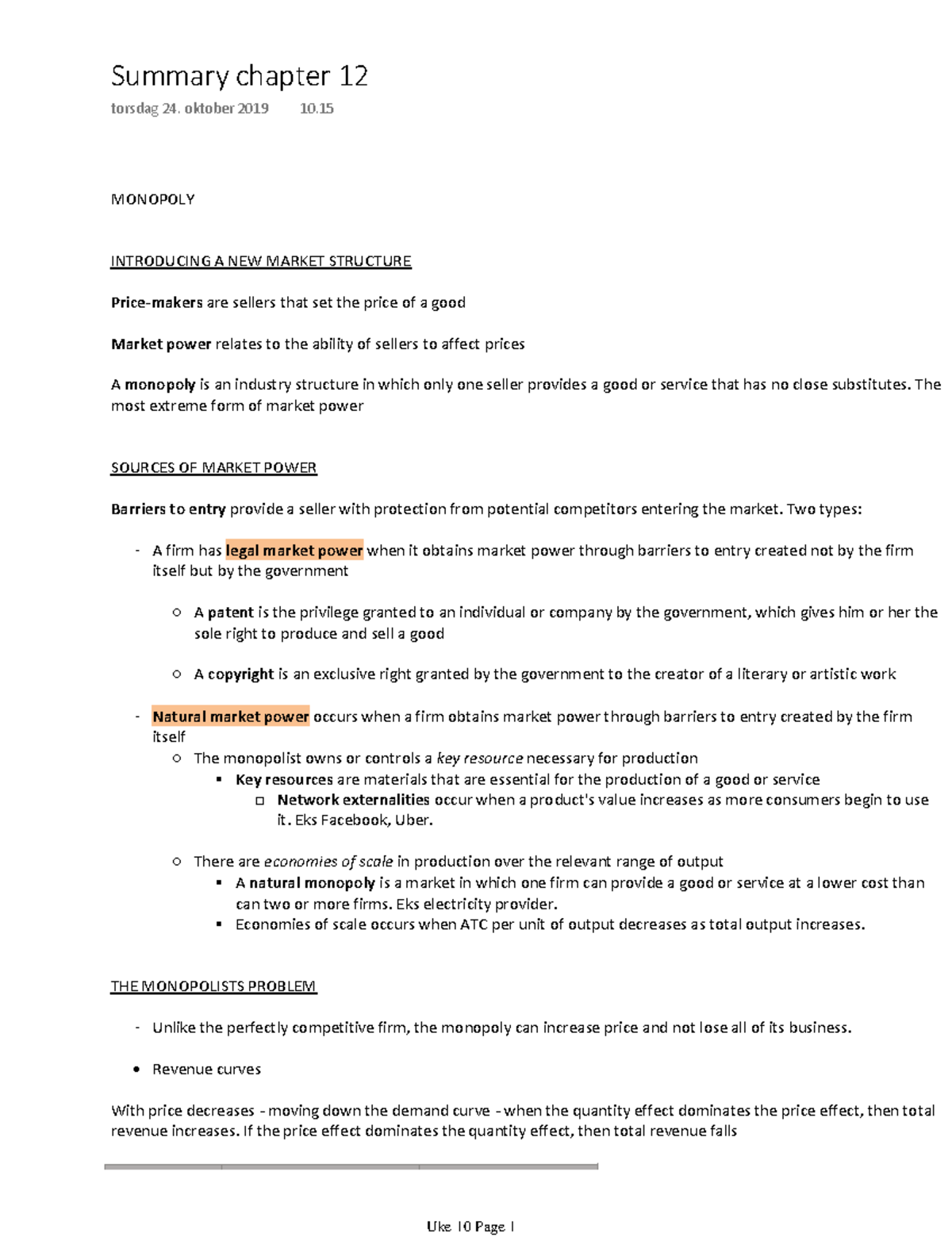 GS - Summary chapter 12 - Economics, Global Edition - MONOPOLY ...