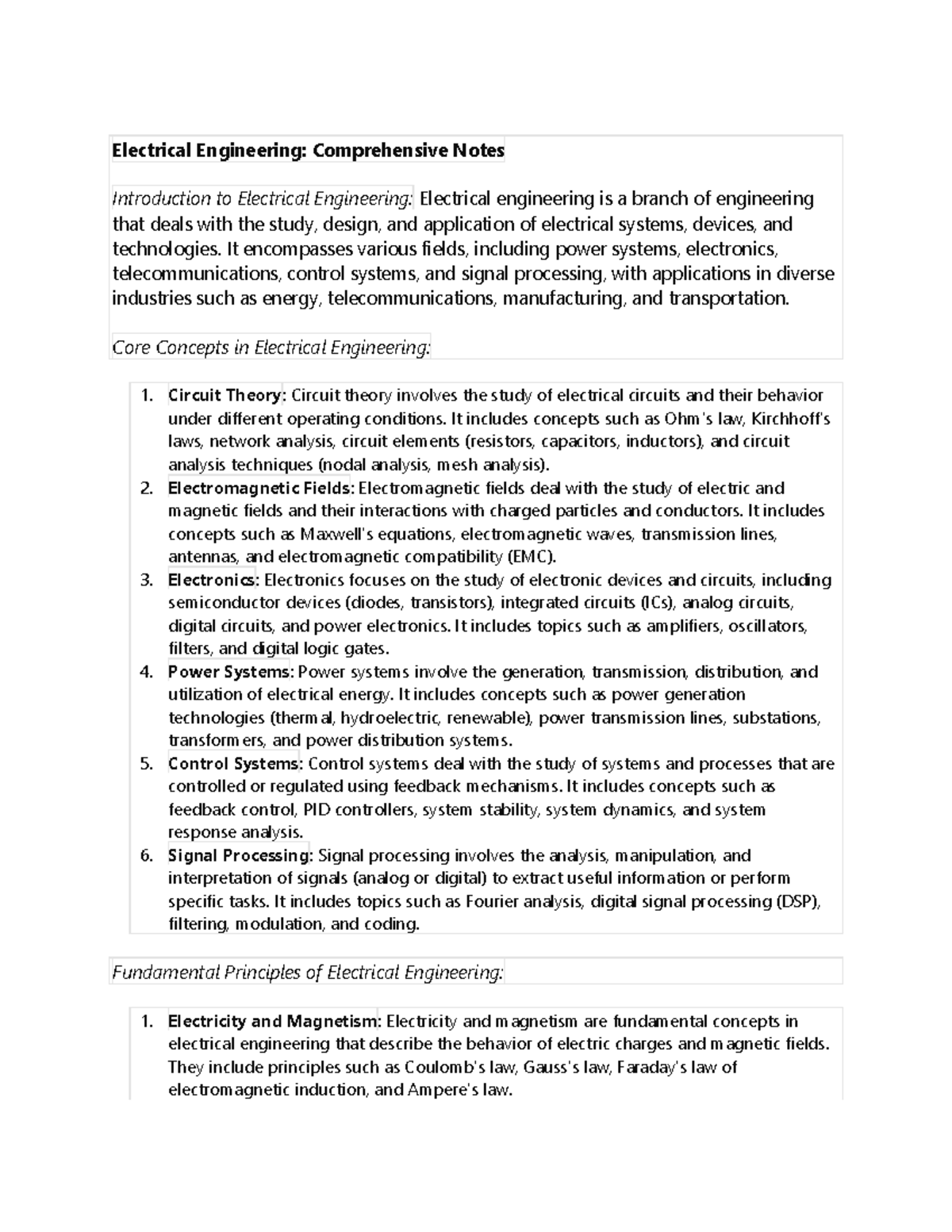 Electrical engineering - It encompasses various fields, including power ...