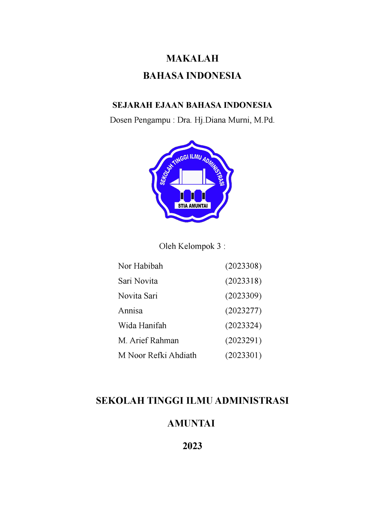 Makalah Bahasa Indonesia - MAKALAH BAHASA INDONESIA SEJARAH EJAAN ...