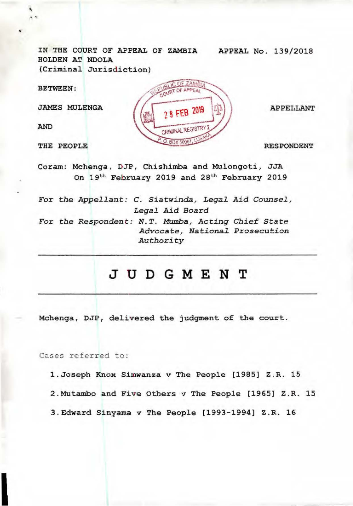 Zambia High Court Ruling: Violent Assault Case - 52dthg8