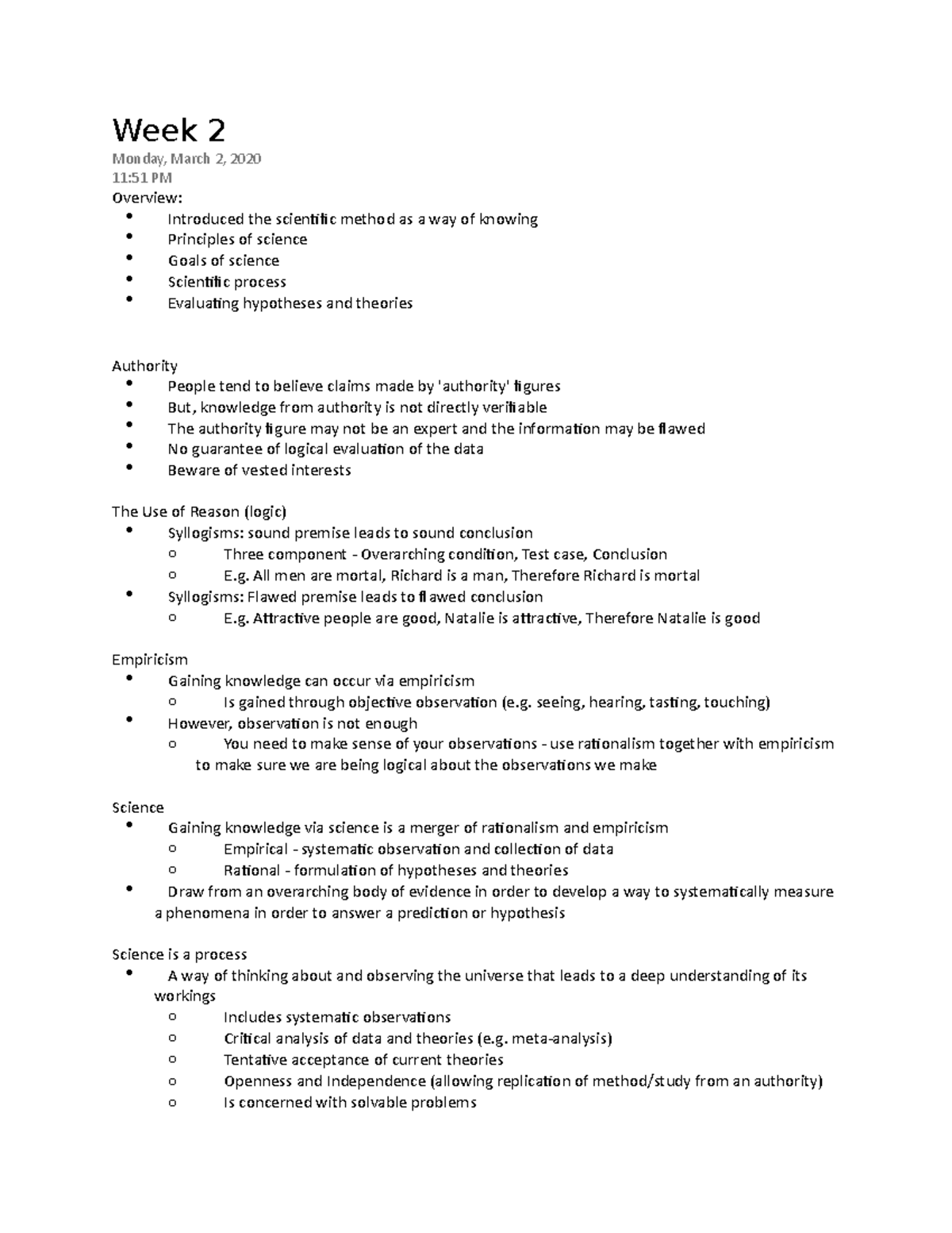 PSYC1040 Week 2 Barnaby Dixson Week 2 Monday, March 2, 2020 1151