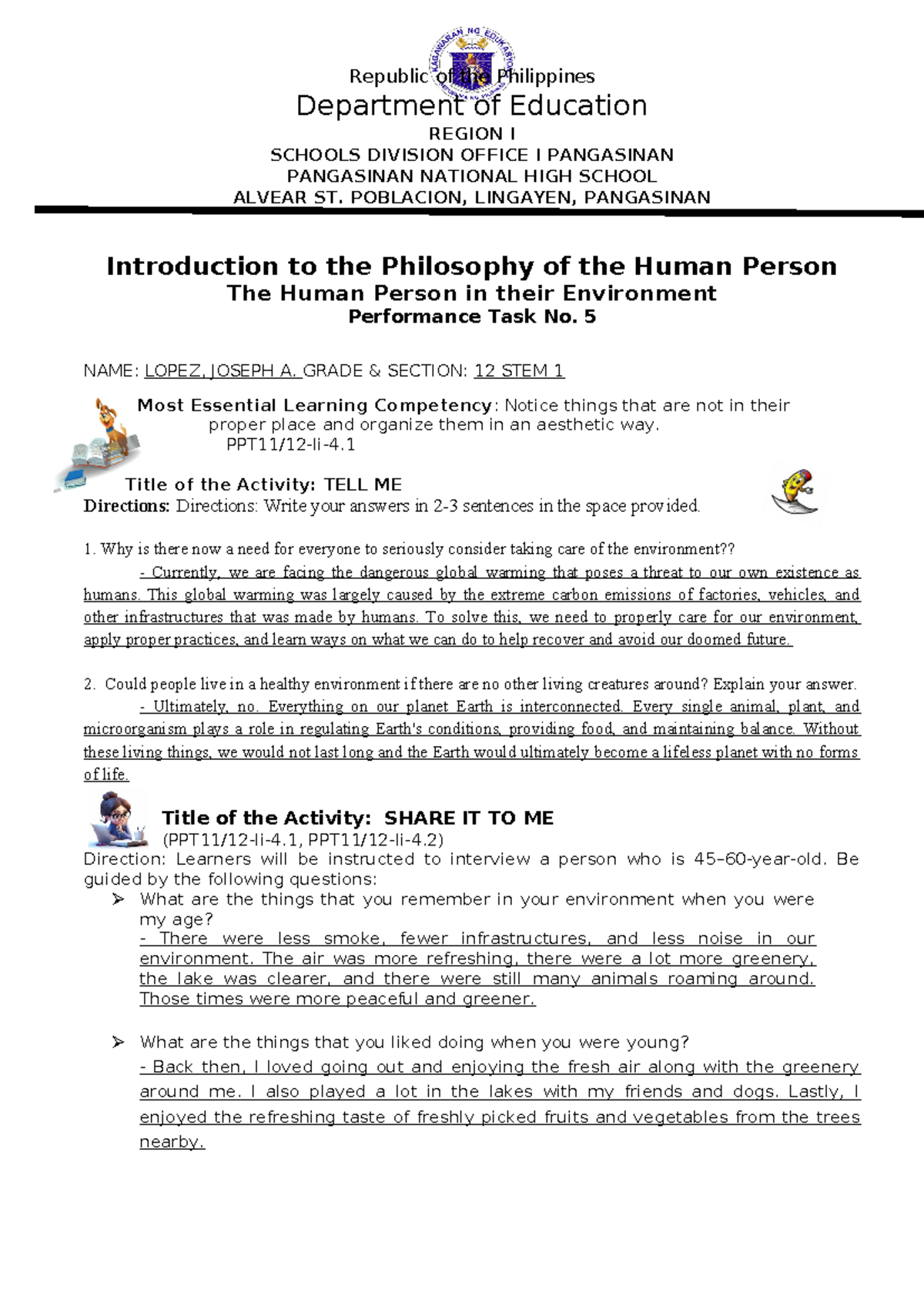 Pt ni joseph pjhilo - Philosophy - Republic of the Philippines ...