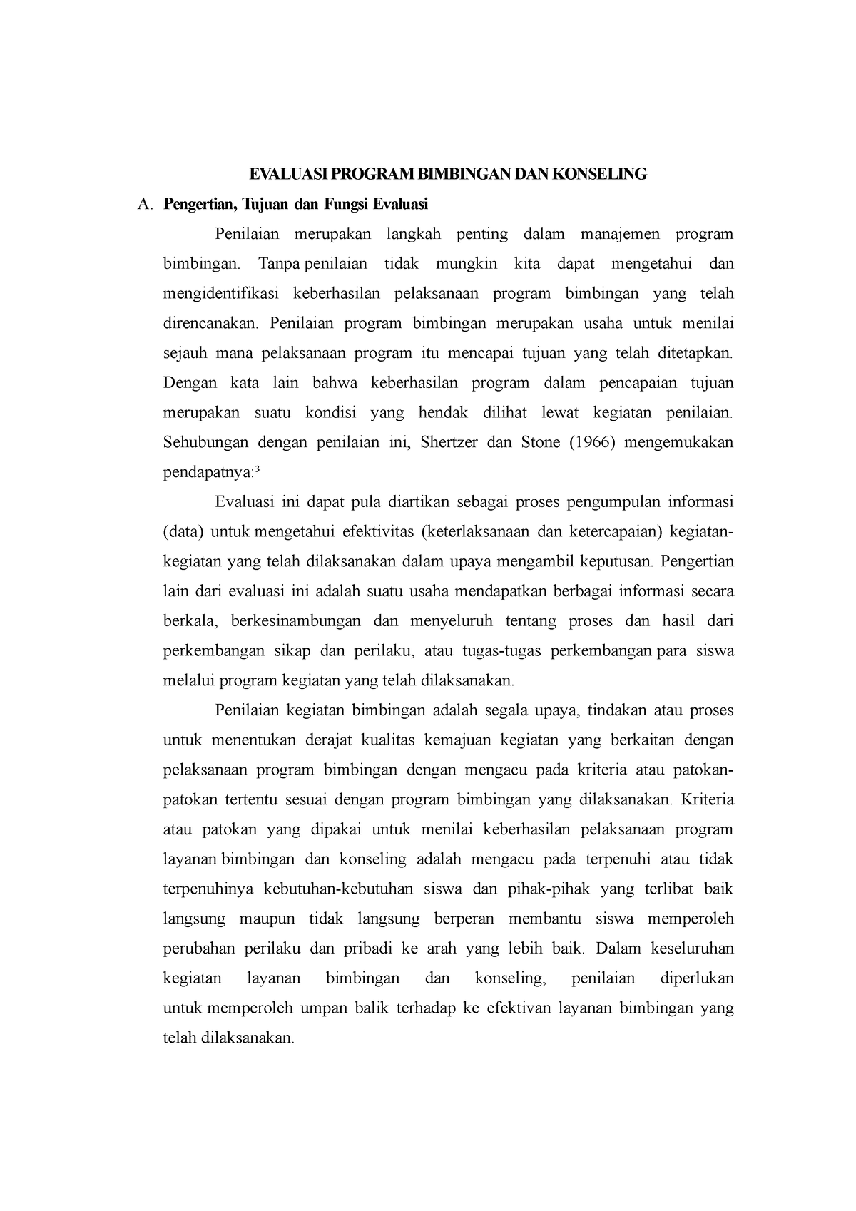 Pengertian, Tujuan DAN Fungsi Evaluasi BK - EVALUASI PROGRAM BIMBINGAN ...