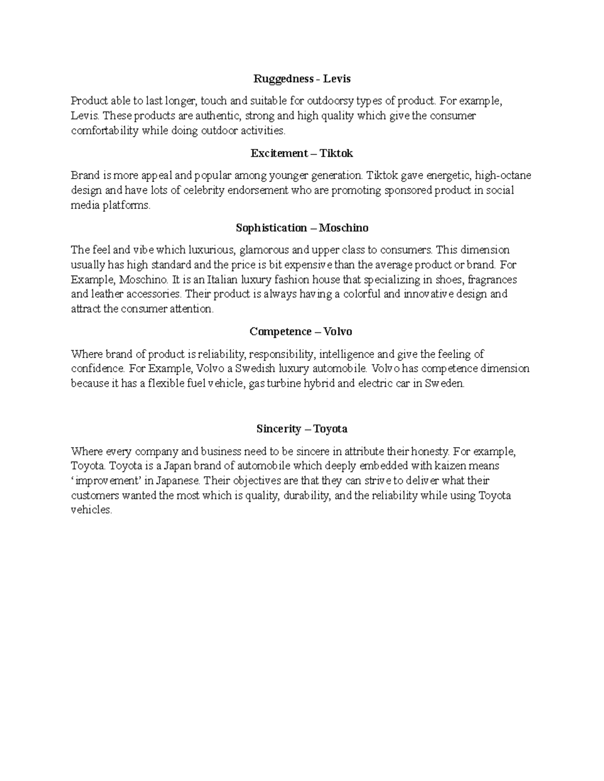 Pair Assignment 1 CB ( Brand Personality ) - Ruggedness - Levis Product ...