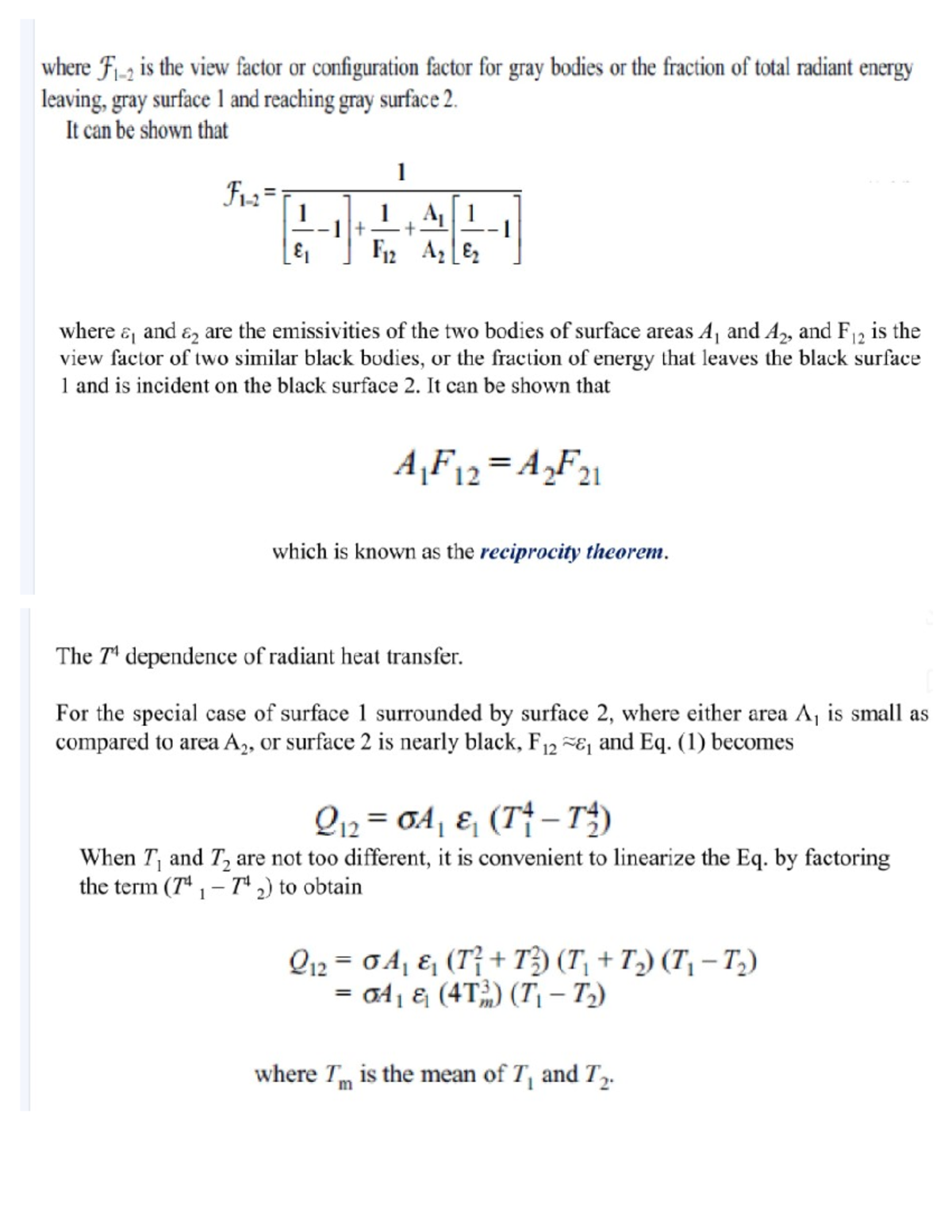 Heat Transfer -ME-501-12 - where is the view factor or configuration ...