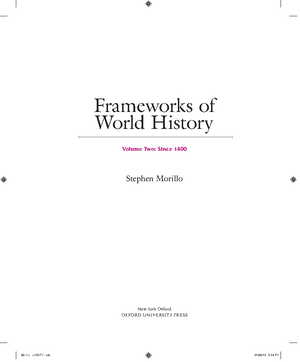 The British World Model of World History - Barton We lack a holistic ...