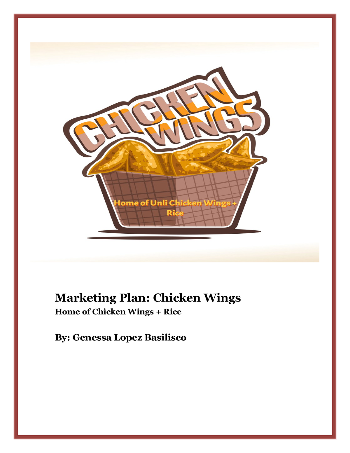 chicken wings restaurant business plan