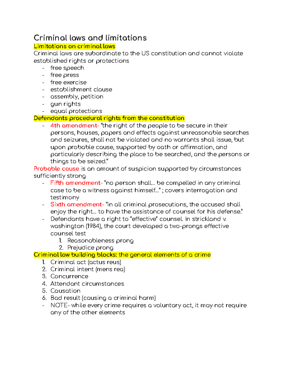 Criminal laws and limitations Criminal laws and limitations Limitations on criminal laws