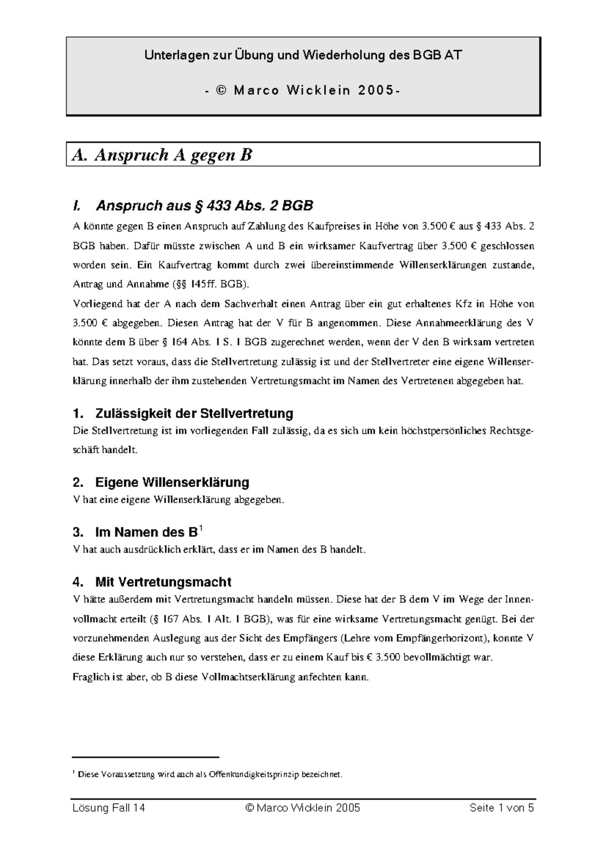 Anfechtung Der Ausgeübten Innenvollmacht ++Loesung Schadenersatz - anfechtung der innenvollmacht[ 1396] - © M a