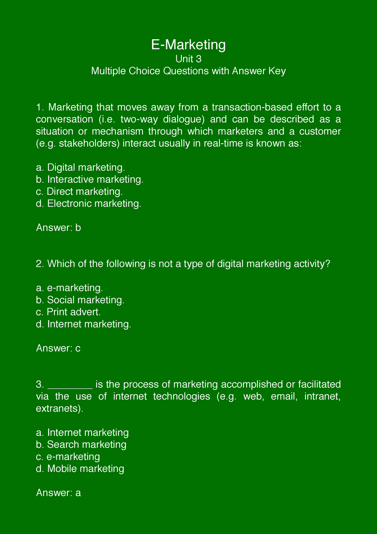 marketing research multiple choice questions and answers pdf