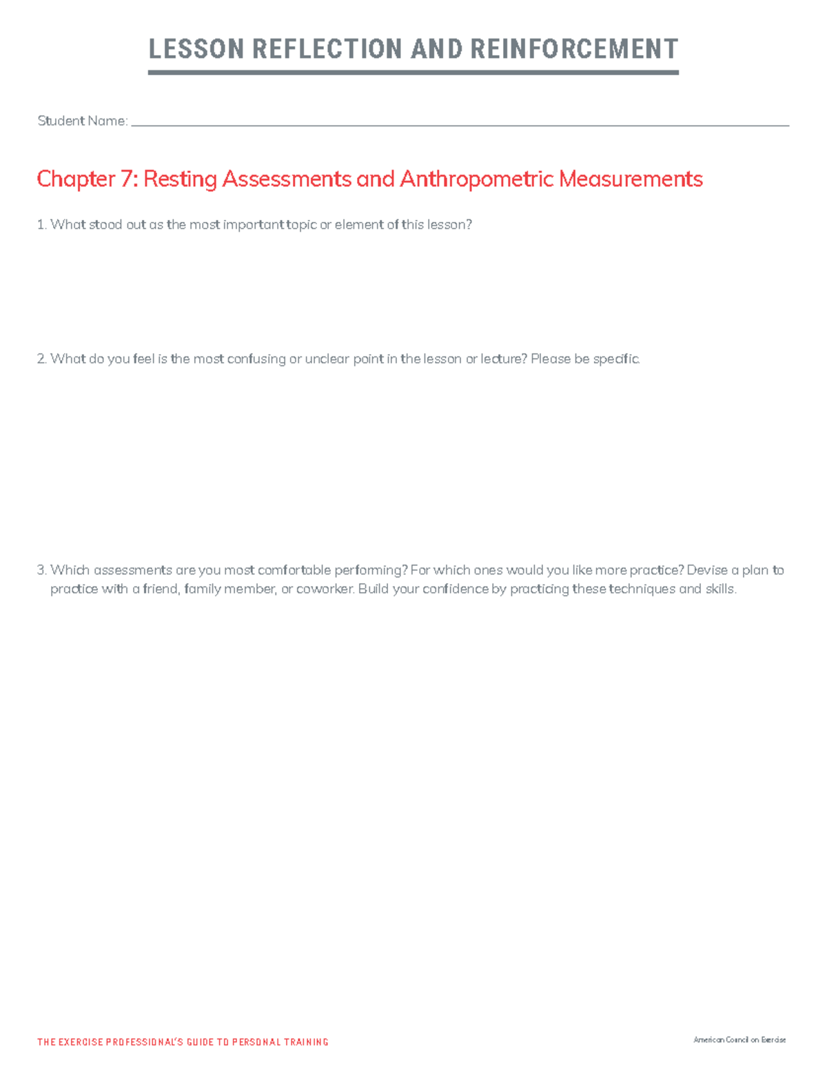 7 Reflect - Chapter 7: Resting Assessments and Anthropometric ...