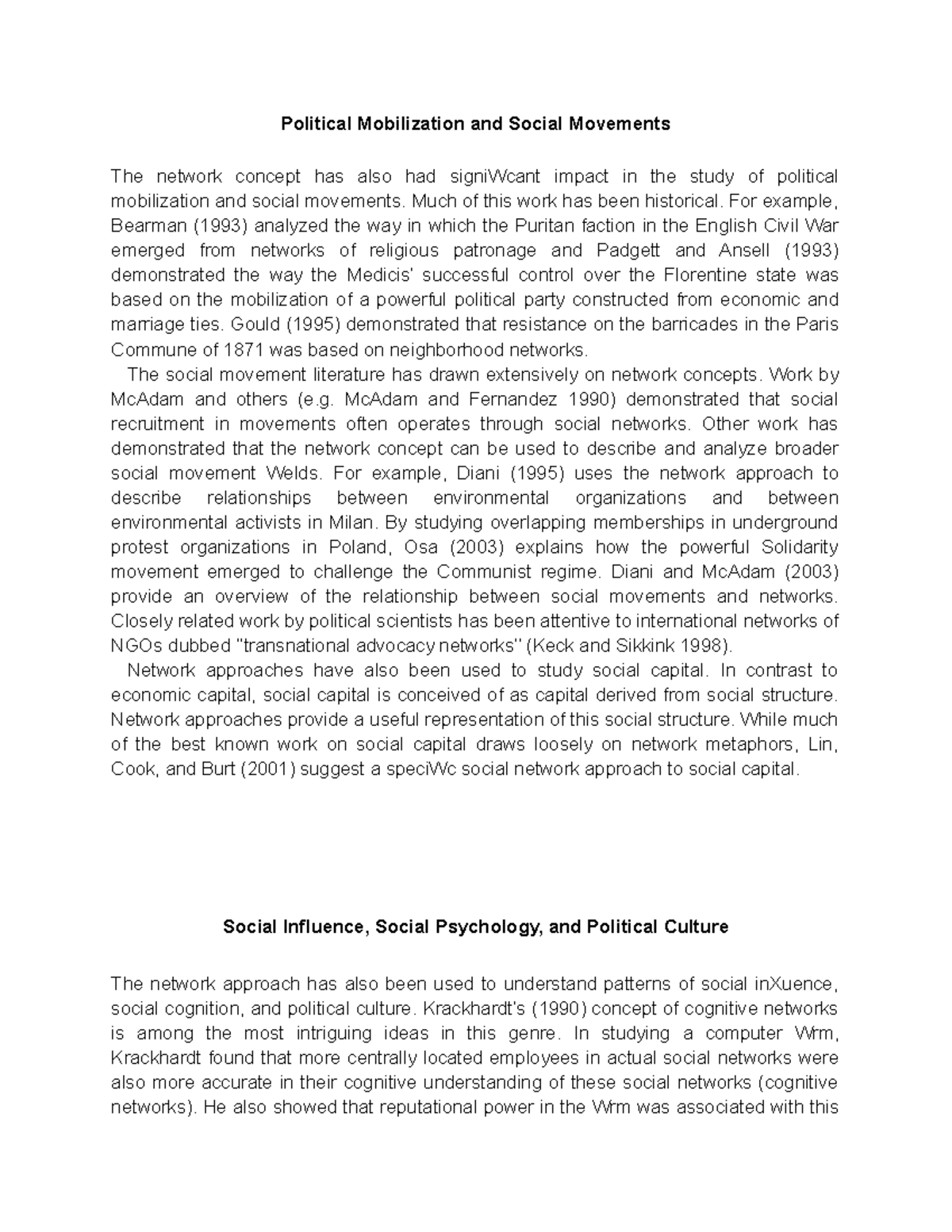 5.2 Network Institutionalism - Political Mobilization and Social ...