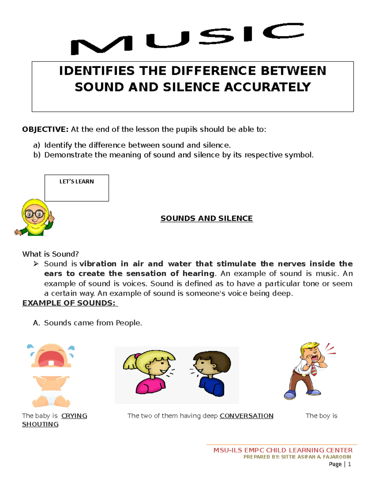 Grade 1 MOLECULAR BIOLOGY OBJECTIVE At the end of the lesson the