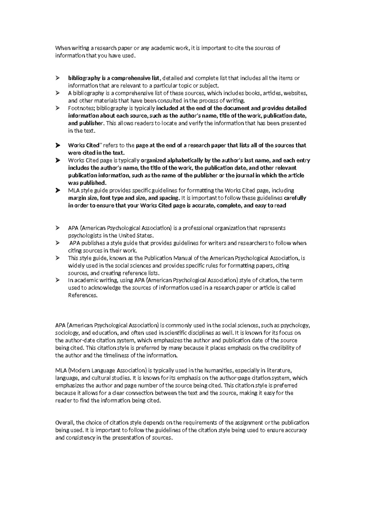 Explanation-in-report - When writing a research paper or any academic ...