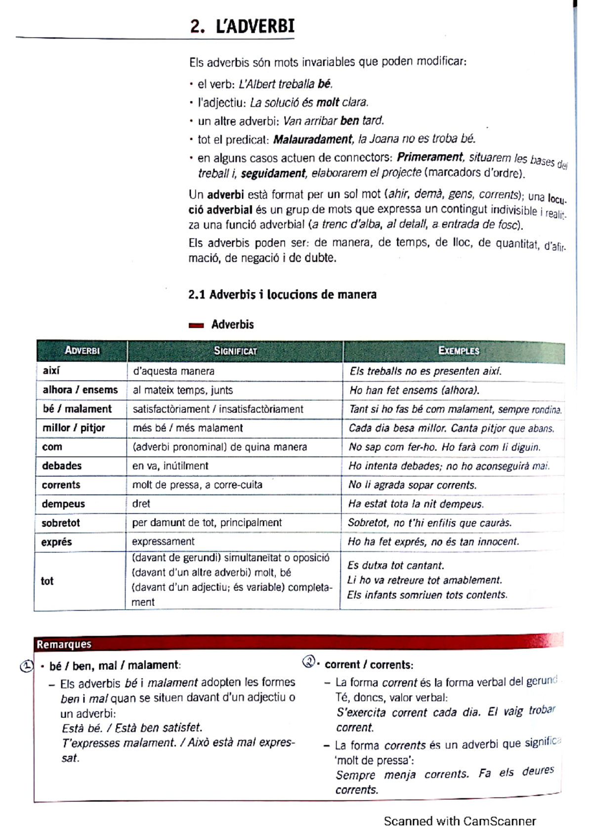 1 L adverbi Teoria Morfologia Catalana Studocu