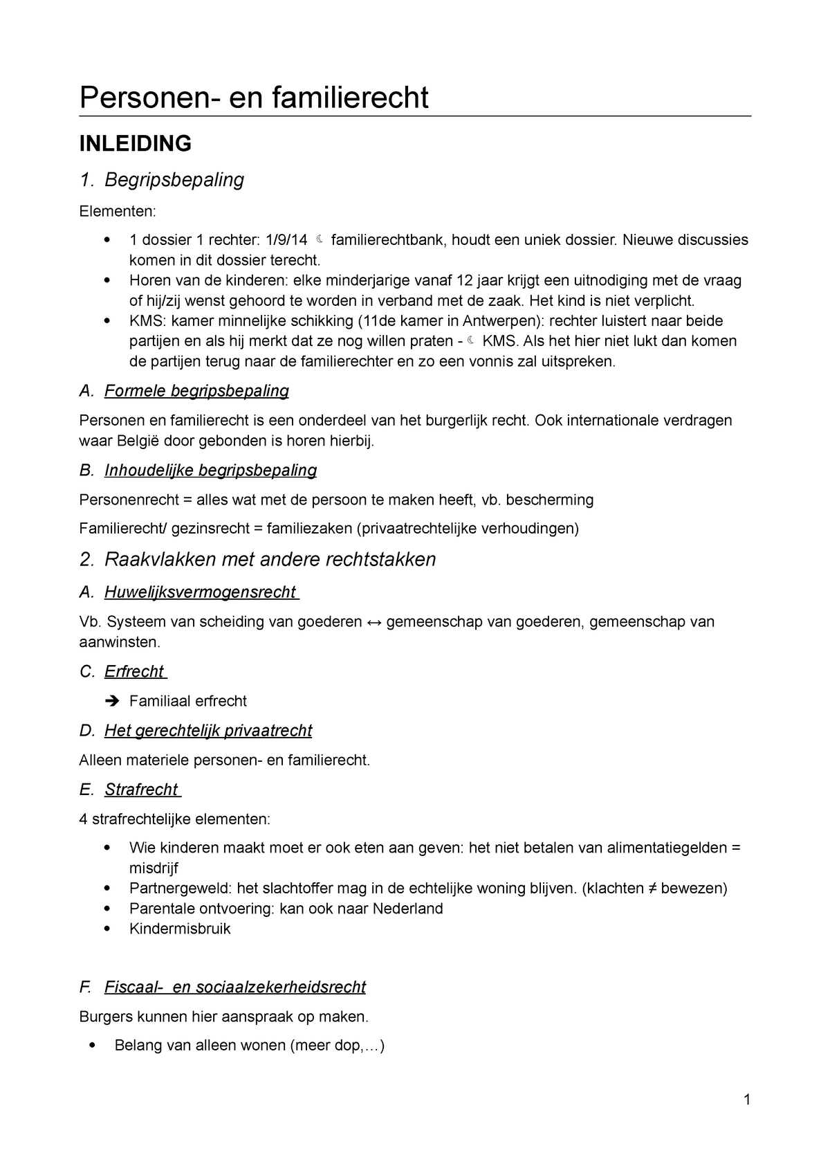 Samenvatting Compendium Van Het Personen- En Familierecht - En ...