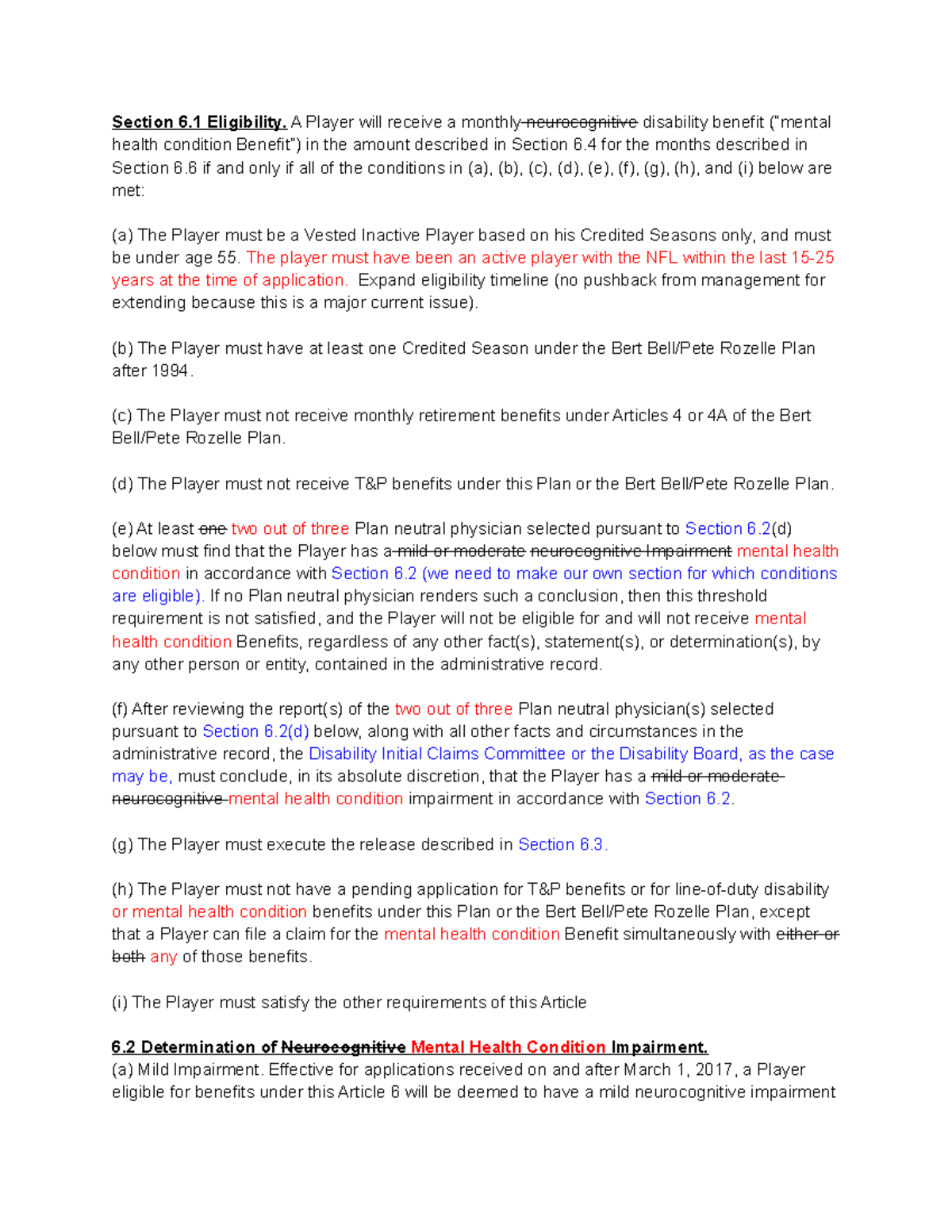 Neurocog Eligibility Pg 31 Section 6 1 Eligibility A Player Will Receive A Monthly Neurocognitive Studocu