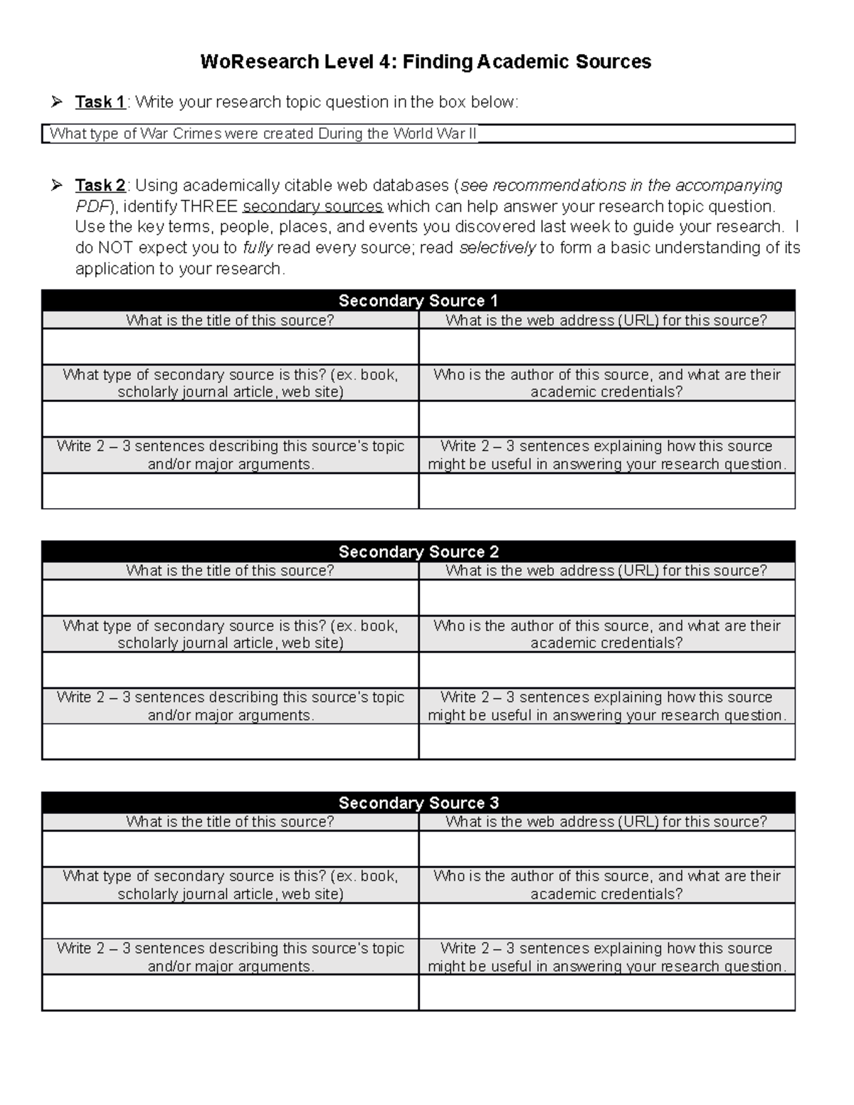 research level 4