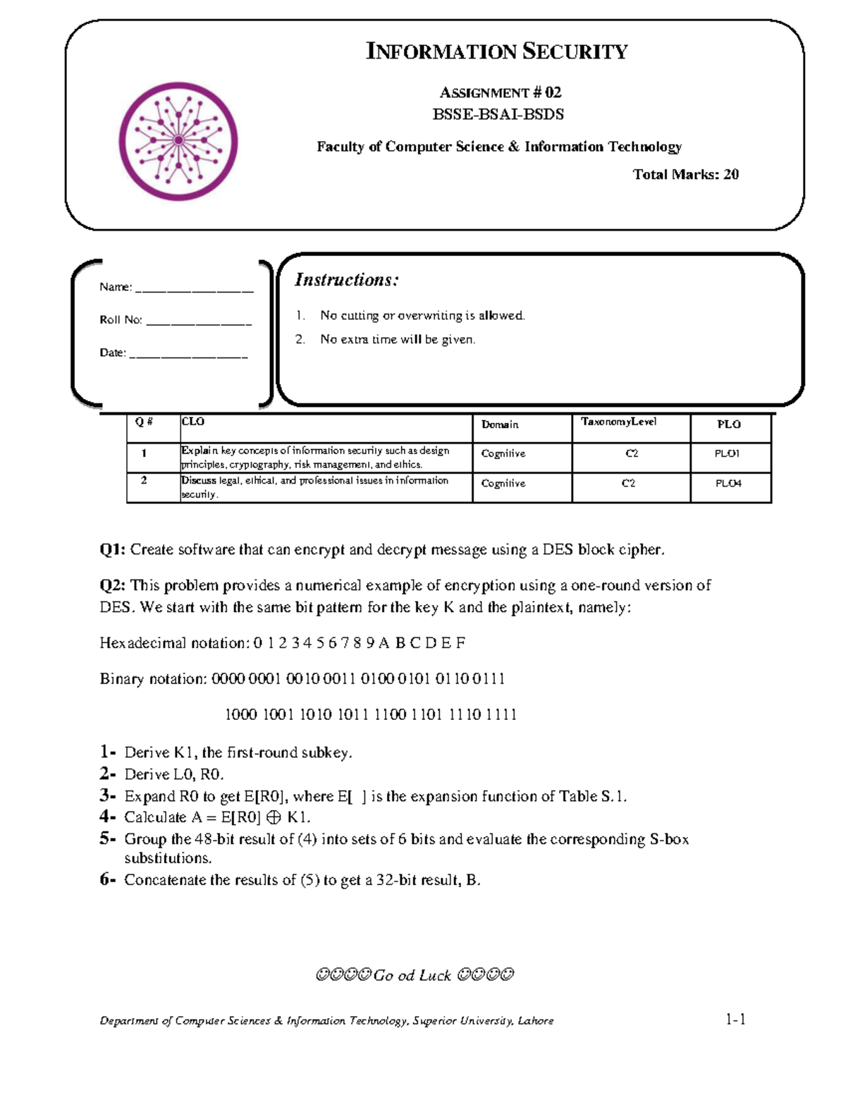 IS Assignment-2 - IS Assignment - Department of Computer Sciences ...