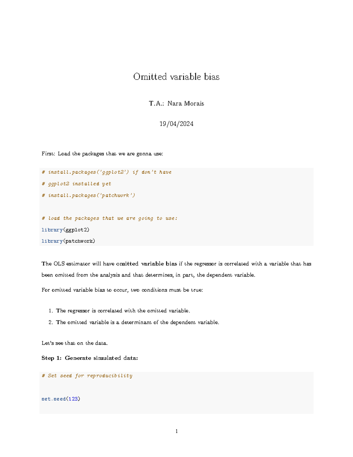 Omitted Variable Bias - 1904 - Nara-3 - Omitted variable bias T.: Nara ...