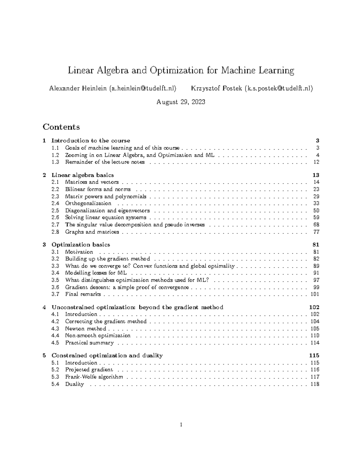 Linear Algebra and Optimization for Machine Learning-2022 2023 - s ...