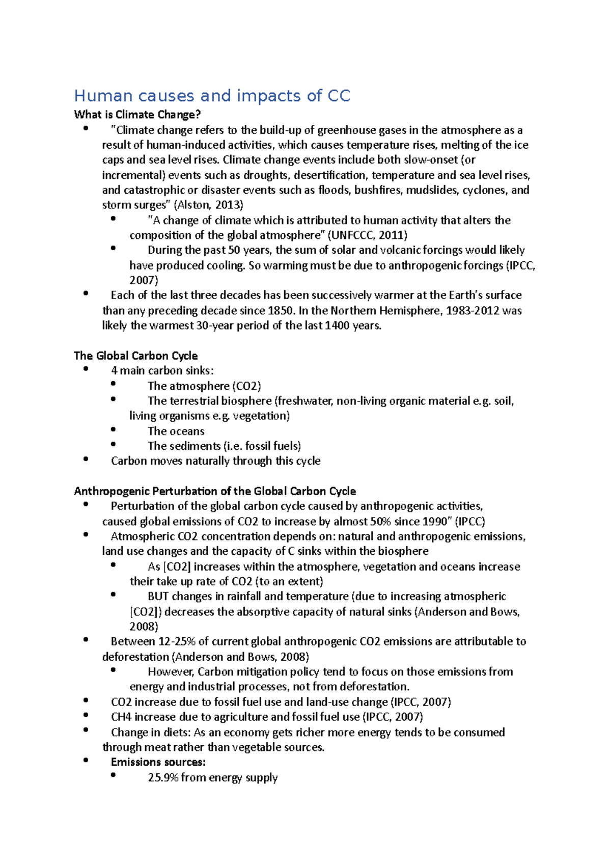 climate-change-module-revision-notes-human-causes-and-impacts-of-cc