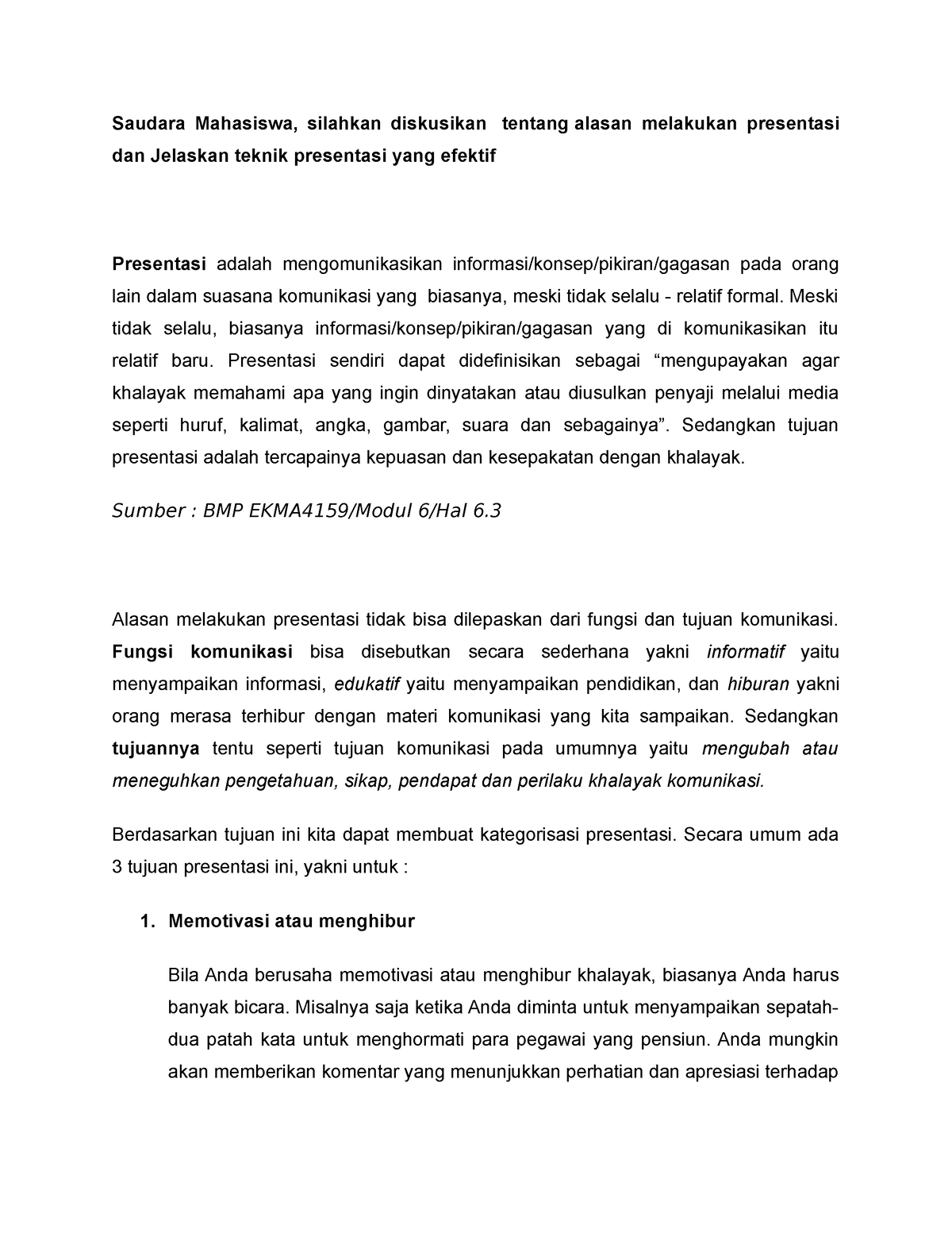 Diskusi 5 - Tuton Ke 5 - Saudara Mahasiswa, Silahkan Diskusikan Tentang ...