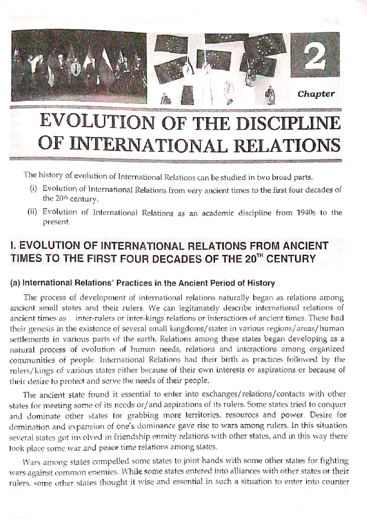 Evolution of international relation - Political science honors UG - Studocu