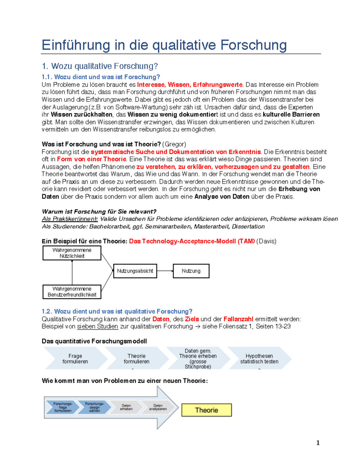 Zusammenfassung Qualitative Forschung - Einführung In Die Qualitative ...