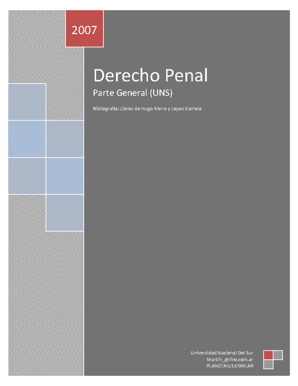 Derecho Penal Parte General - Derecho Penal Parte General (UNS ...